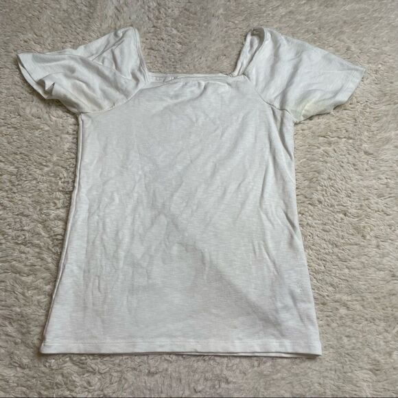 Madewell Square Neck Baby Tee in Ivory size M - Picture 1 of 8